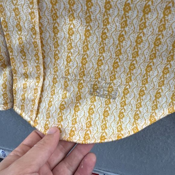 Vintage Arrow Shirt Mens 17.5 L Knit Textured Polyester 70s Button Up Disco - Picture 5 of 14